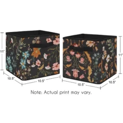 Sweet Jojo Designs Girl Fabric Storage Bins Set Boho Floral Wildflower Black Orange And Blue -Sweets Jojo Shop GUEST 0116512f 33d1 49bf b857 7569dfd483c2
