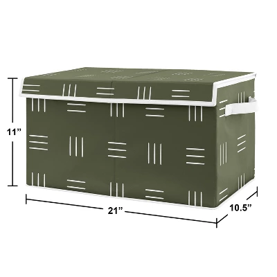 Sweet Jojo Designs Boy Or Girl Gender Neutral Unisex Fabric Storage Toy Bin Jungle Animals Green And White 4 Sweet Jojo Designs Boy Or Girl Gender Neutral Unisex Fabric Storage Toy Bin Jungle Animals Green And White - Image 2