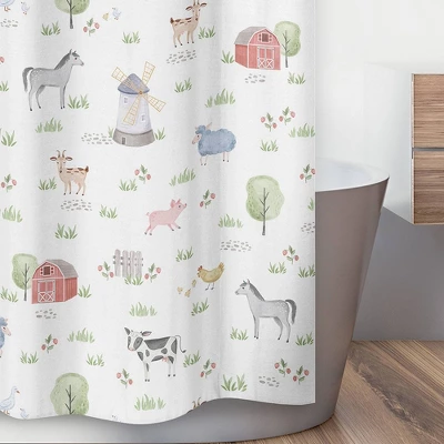 Sweet Jojo Designs On The Farm Shower Curtain - Sweet Jojo Designs 4 Sweet Jojo Designs On The Farm Shower Curtain - Sweet Jojo Designs - Image 2