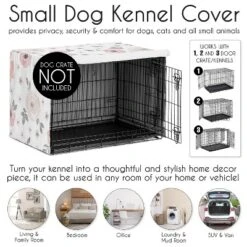 Sweet Jojo Designs Dog Crate Kennel Cover 30in. Watercolor Floral Pink And Grey -Sweets Jojo Shop GUEST 030a6ef9 6519 4a61 90de dab3e838328d