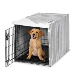 Sweet Jojo Designs Gender Neutral Unisex Dog Crate Kennel Cover 36in. Boho Jacquard White And Grey -Sweets Jojo Shop GUEST 033ea6db 8eba 4bd9 9063 9071cef10e0e