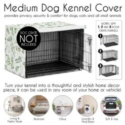 Sweet Jojo Designs Dog Crate Kennel Cover 36in. Botanical Green And White -Sweets Jojo Shop GUEST 11cd8f55 548f 401d b8be 658bd18c579c