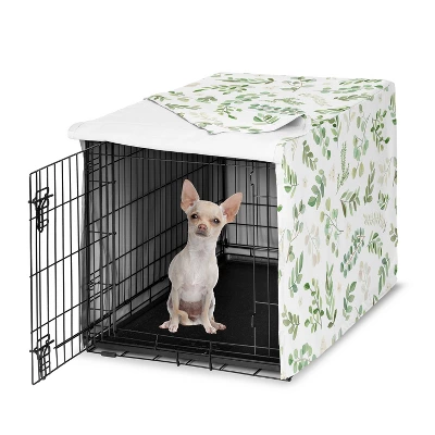 Sweet Jojo Designs Dog Crate Kennel Cover 24in. Botanical Green And White 8 Sweet Jojo Designs Dog Crate Kennel Cover 24in. Botanical Green And White - Image 6