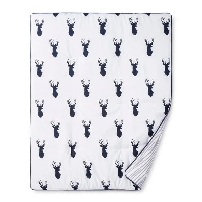 Sweet Jojo Designs Crib Bedding Set - Navy & White Stag - 11pc 3 Sweet Jojo Designs Crib Bedding Set - Navy & White Stag - 11pc