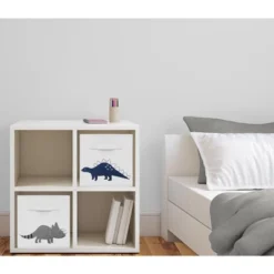 Sweet Jojo Designs Fabric Storage Bins Dinosaur Set Mod Blue And Green