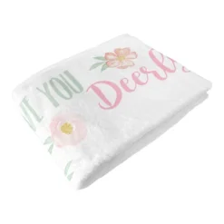 Sweet Jojo Designs Girl Milestone Swaddle Baby Blanket Deer Floral Pink Mint And White -Sweets Jojo Shop GUEST 1b0b5f9c 9d17 41ff 945c 282fbe171d69