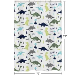 Sweet Jojo Designs Shower Curtain 72in.x72in. Mod Dinosaur Blue And Green -Sweets Jojo Shop GUEST 1c7a1991 f7bf 4ce8 9b2e 78f8258d3a1e