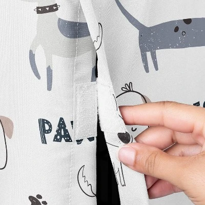 Sweet Jojo Designs Gender Neutral Unisex Dog Crate Kennel Cover 36in. Cartoon Puppy Grey Blue And White 4 Sweet Jojo Designs Gender Neutral Unisex Dog Crate Kennel Cover 36in. Cartoon Puppy Grey Blue And White - Image 2