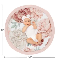 Sweet Jojo Designs Girl Baby Tummy Time Playmat Peony Floral Garden Pink And Ivory -Sweets Jojo Shop GUEST 2098df29 81b1 40bf 93cb 5ba844230e62