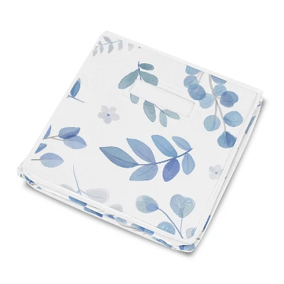 Sweet Jojo Designs Fabric Storage Toy Bin Botanical Blue And White Leaves 4 Sweet Jojo Designs Fabric Storage Toy Bin Botanical Blue And White Leaves - Image 2