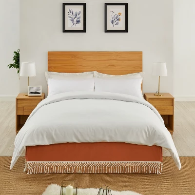 Sweet Jojo Designs Girl Dust Ruffle Queen Bed Skirt Boho Floral Wildflower Orange And Ivory 4 Sweet Jojo Designs Girl Dust Ruffle Queen Bed Skirt Boho Floral Wildflower Orange And Ivory - Image 2