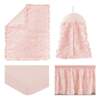 Sweet Jojo Designs Girl Baby Crib Bedding Set - Rose Collection Pink 4pc 3 Sweet Jojo Designs Girl Baby Crib Bedding Set - Rose Collection Pink 4pc