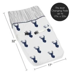 Sweet Jojo Designs Boy Changing Pad Cover Stag Navy Blue And White -Sweets Jojo Shop GUEST 2aad647b 756d 43e8 986e 7807ecf3bbc3