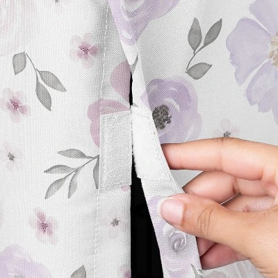 Sweet Jojo Designs Girl Dog Crate Kennel Cover 36in. Watercolor Floral Purple White And Grey 4 Sweet Jojo Designs Girl Dog Crate Kennel Cover 36in. Watercolor Floral Purple White And Grey - Image 2