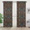 Sweet Jojo Designs Girl Window Curtain Panels 84in. Boho Floral Wildflower Black Orange And Blue -Sweets Jojo Shop GUEST 366f4010 1809 4eb7 a183 227faeccfe2e
