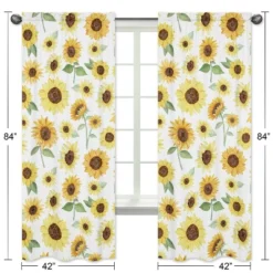 2pc Sweet Jojo Designs Sunflower Window Panel -Sweets Jojo Shop GUEST 376959d6 6e3a 4faa bf2a c9db3dcf0f24