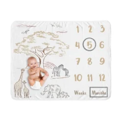 Sweet Jojo Designs Gender Neutral Baby Milestone Blanket Serengeti Animals Multicolor -Sweets Jojo Shop GUEST 3779aa3e 133d 46c9 84f4 60c5ae126082