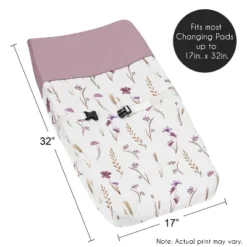 Sweet Jojo Designs Girl Changing Pad Cover Watercolor Floral Garden Purple And Taupe -Sweets Jojo Shop GUEST 3bef0b13 205f 4a2d bf9b 8bd81f25042b