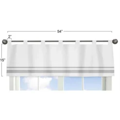 Sweet Jojo Designs Window Valance Treatment 54in. Hotel White And Gray -Sweets Jojo Shop GUEST 3cac4873 8bf1 4d28 94e0 412edd95dc75