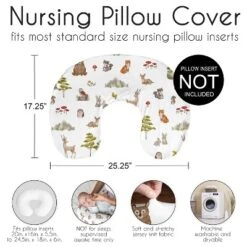 Sweet Jojo Designs Boy, Girl, Unisex/Gender Neutral Support Nursing Pillow Cover (Pillow Not Included) Watercolor Woodland Forest Animals Multicolor -Sweets Jojo Shop GUEST 3eaf50b6 a49d 4972 ae1b b45ddc82a814
