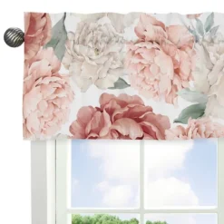 Sweet Jojo Designs Window Valance Treatment 54in. Peony Floral Garden Pink And Ivory -Sweets Jojo Shop GUEST 3fd62f03 355a 4704 ad24 3fd8d3881ac6