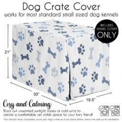 Sweet Jojo Designs Dog Crate Kennel Cover 30in. Paw And Bone Navy Blue And White -Sweets Jojo Shop GUEST 409bcb58 ed35 4207 bb2f ead08615ebfe