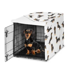 Sweet Jojo Designs Boy, Girl, Unisex/Gender Neutral Dog Crate Kennel Cover 36in. Dachshund Cartoon Puppy Black And Tan -Sweets Jojo Shop GUEST 4143f969 c2d0 4297 bb05 cc98e6919eec