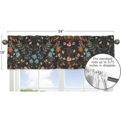 Sweet Jojo Designs Girl Window Valance Treatment 54in. Boho Floral Wildflower Black Orange And Blue -Sweets Jojo Shop GUEST 43239bba 9f4b 4693 abc3 ecc294783c10