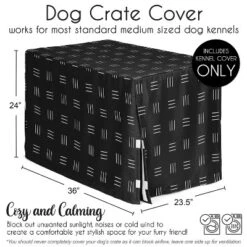 Sweet Jojo Designs Dog Crate Kennel Cover 36in. Boho Hatch Black And White -Sweets Jojo Shop GUEST 4379310e 7e56 4e6d 874b 46c7d3442ee8