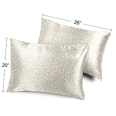 Sweet Jojo Designs Decorative Satin Pillowcases Cheetah Ivory Beige Gold 2pc 5 Sweet Jojo Designs Decorative Satin Pillowcases Cheetah Ivory Beige Gold 2pc - Image 3