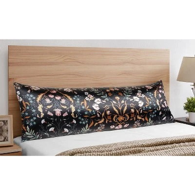 Sweet Jojo Designs Body Pillow Cover (Pillow Not Included) 54in.x20in. Boho Floral Wildflower Black Orange Blue Green 4 Sweet Jojo Designs Body Pillow Cover (Pillow Not Included) 54in.x20in. Boho Floral Wildflower Black Orange Blue Green - Image 2