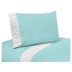 Blue & Green Mod Dinosaur Bedding Set (Toddler) - Sweet Jojo Designs