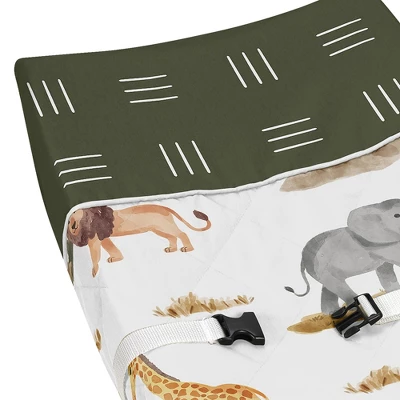 Sweet Jojo Designs Boy Or Girl Gender Neutral Unisex Changing Pad Cover Jungle Animals Yellow Orange And White 4 Sweet Jojo Designs Boy Or Girl Gender Neutral Unisex Changing Pad Cover Jungle Animals Yellow Orange And White - Image 2