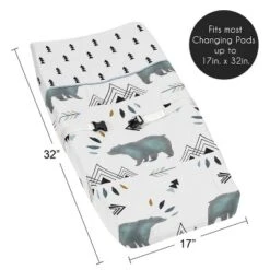 Sweet Jojo Designs Changing Pad Cover Boy Bear Mountain Blue Black And White -Sweets Jojo Shop GUEST 4dcc21bb d266 4822 ad93 3862610c3e36