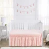 Sweet Jojo Designs Girl Baby Crib Bed Skirt Rose Collection Solid Pink