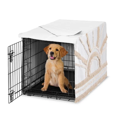 Sweet Jojo Designs Dog Crate Kennel Cover 36in. Tufted Sun Ivory And Beige 8 Sweet Jojo Designs Dog Crate Kennel Cover 36in. Tufted Sun Ivory And Beige - Image 6