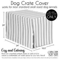Sweet Jojo Designs Dog Crate Kennel Cover 24in. Stripe White And Grey -Sweets Jojo Shop GUEST 55216ca4 c80a 47fb a471 c769a31e7bf3