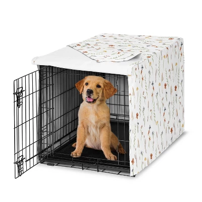 Sweet Jojo Designs Dog Crate Kennel Cover 36in. Watercolor Floral Garden Multicolor 8 Sweet Jojo Designs Dog Crate Kennel Cover 36in. Watercolor Floral Garden Multicolor - Image 6