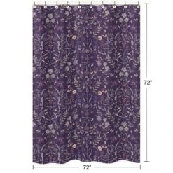 Sweet Jojo Designs Shower Curtain 72in.x72in. Boho Floral Wildflower Plum Purple And Teal -Sweets Jojo Shop GUEST 5758411e a2e5 4d62 89af 23c7c4205536