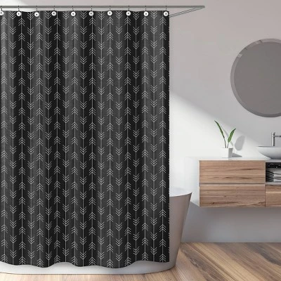 Lumberjack Collection Shower Curtain Black/White - Sweet Jojo Designs 3 Lumberjack Collection Shower Curtain Black/White - Sweet Jojo Designs