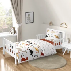 Sweet Jojo Designs Gender Neutral Unisex Toddler Bedding Set Mod Dinosaur Black Tan And Orange 5 Pc -Sweets Jojo Shop GUEST 597ddce1 8c2e 447c 9104 4ce2c977825f