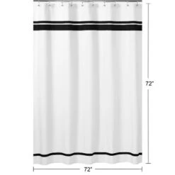 Sweet Jojo Designs Shower Curtain 72in.x72in. Hotel White And Black -Sweets Jojo Shop GUEST 5a6f626d 430c 439e 901a 203bd2be59c2