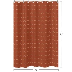 Sweet Jojo Designs Shower Curtain 72in.x72in. Diamond Tuft Orange And Ivory -Sweets Jojo Shop GUEST 5a709149 f23a 4e6a 8acd 4c6fe091ce59