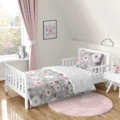 Sweet Jojo Designs Girl Toddler Bedding Set Watercolor Floral Grey And Pink 5pc -Sweets Jojo Shop GUEST 5b495cd2 9a11 4433 810a 98059628538b