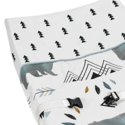Sweet Jojo Designs Changing Pad Cover Boy Bear Mountain Blue Black And White -Sweets Jojo Shop GUEST 5c38921a d4ae 4015 b96c c225741f07b3