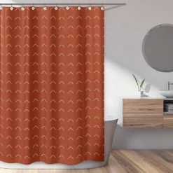 Diamond Tuft Collection Shower Curtain Orange - Sweet Jojo Designs