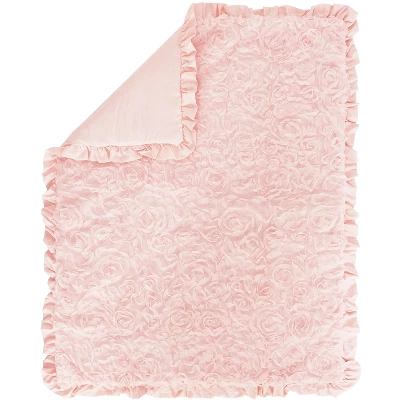 Sweet Jojo Designs Girl Baby Crib Bedding Set - Rose Collection Pink 4pc 4 Sweet Jojo Designs Girl Baby Crib Bedding Set - Rose Collection Pink 4pc - Image 2