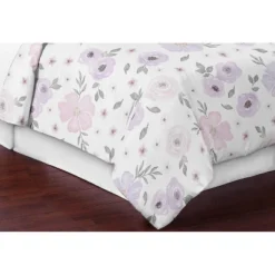 3pc Queen Bedding Set Sweet Jojo Designs Watercolor Floral Lavender/Gray - SWeet Jojo Designs -Sweets Jojo Shop GUEST 639db722 f2aa 4fbb 820b 396526c1c656