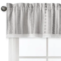 Sweet Jojo Designs Window Valance Treatment 54in. Boho Geometric Jacquard Ivory Black White -Sweets Jojo Shop GUEST 660ba582 ffd5 4bba 8133 890803febb94