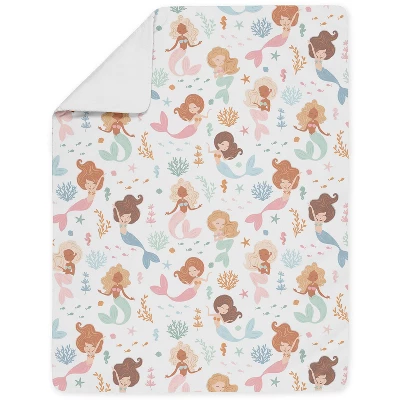 Sweet Jojo Designs Girl Toddler Bedding Set Mermaids Pink Blue And Orange 5pc 5 Sweet Jojo Designs Girl Toddler Bedding Set Mermaids Pink Blue And Orange 5pc - Image 3